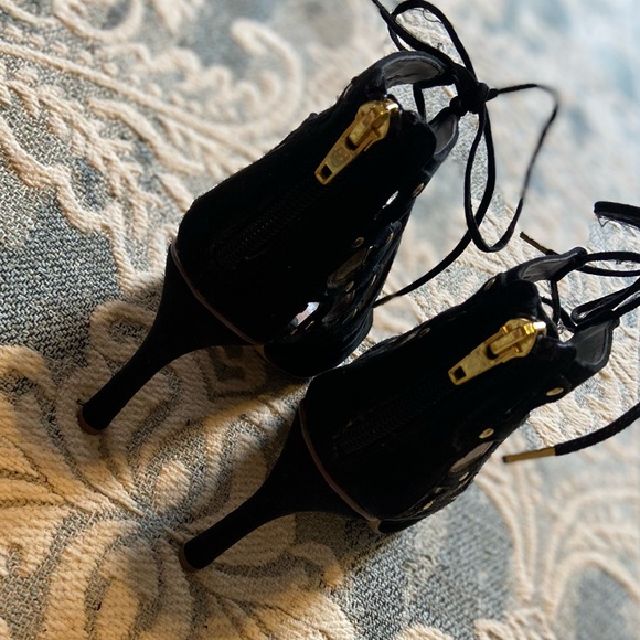 Suede Gladiator Heels - Picture 4 of 8